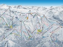 Pistenplan Les Sybelles – Le Corbier/La Toussuire/Les Bottières/St Colomban des Villards/St Sorlin/St Jean d’Arves